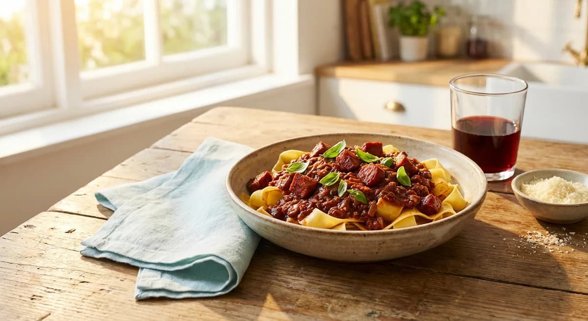 Smoky Chorizo & Red Wine Bolognese
