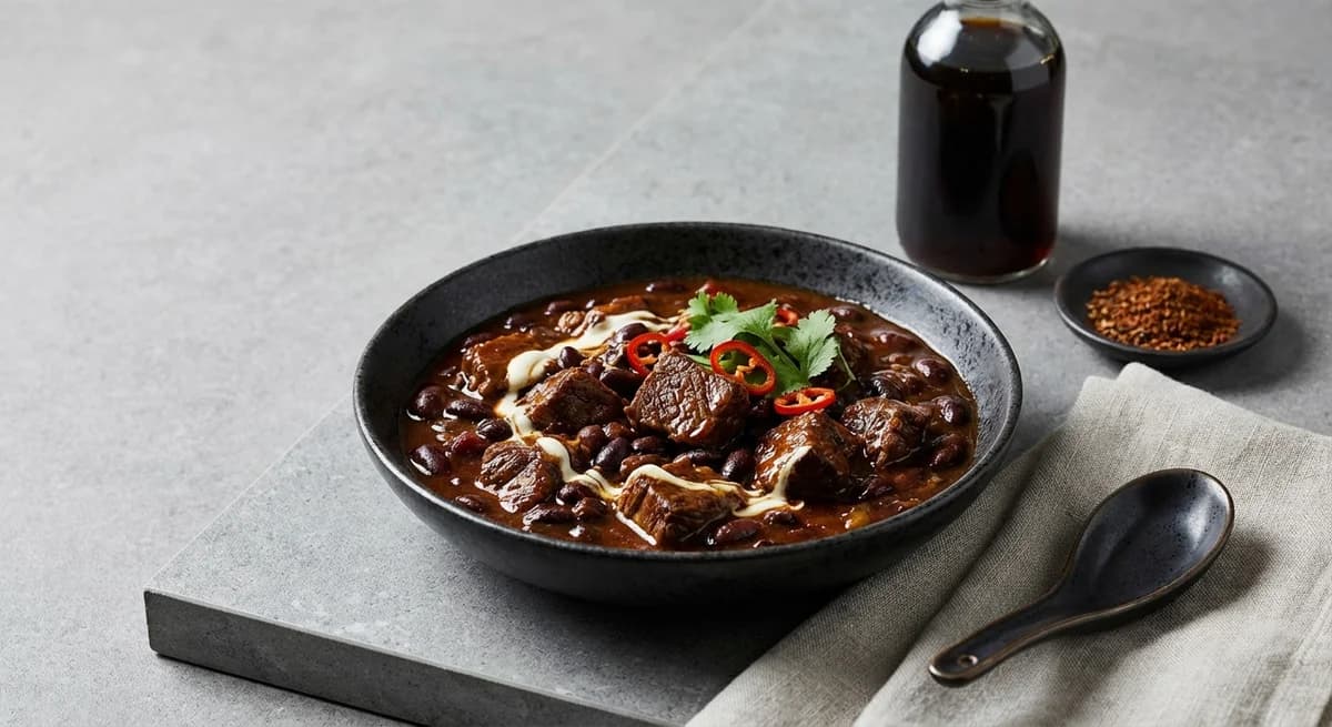 Smoky Coffee-Braised Beef Chilli