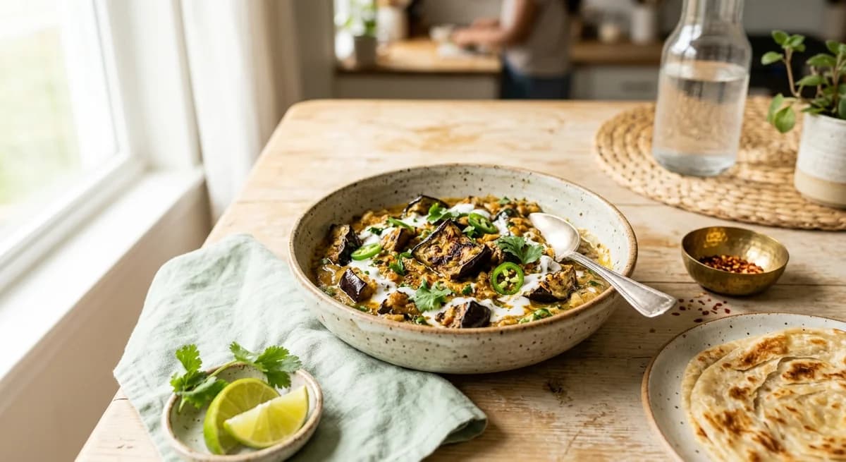 Smoky Grilled Eggplant with Coconut Milk Recipe