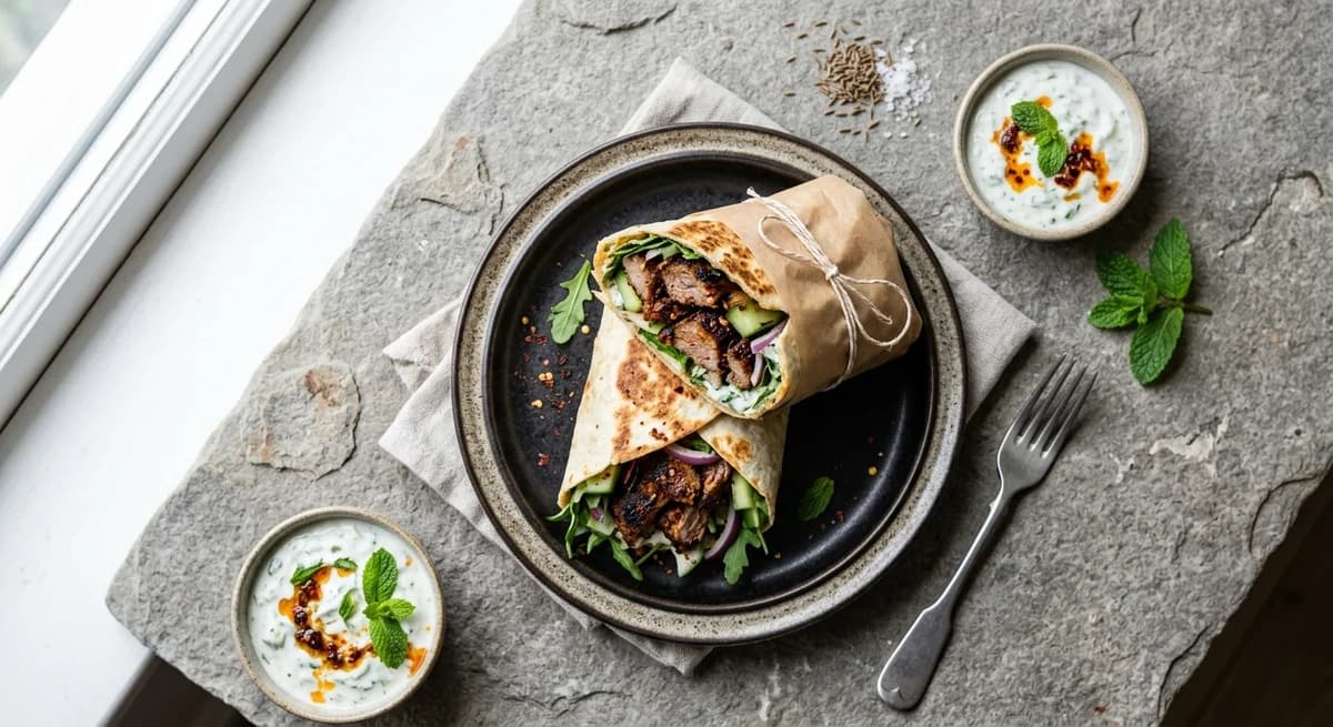 Smoky Hot Cumin Lamb Wrap Recipe