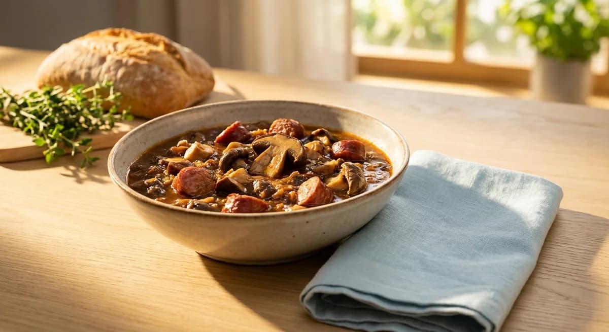 Smoky Kielbasa and Porcini Bigos