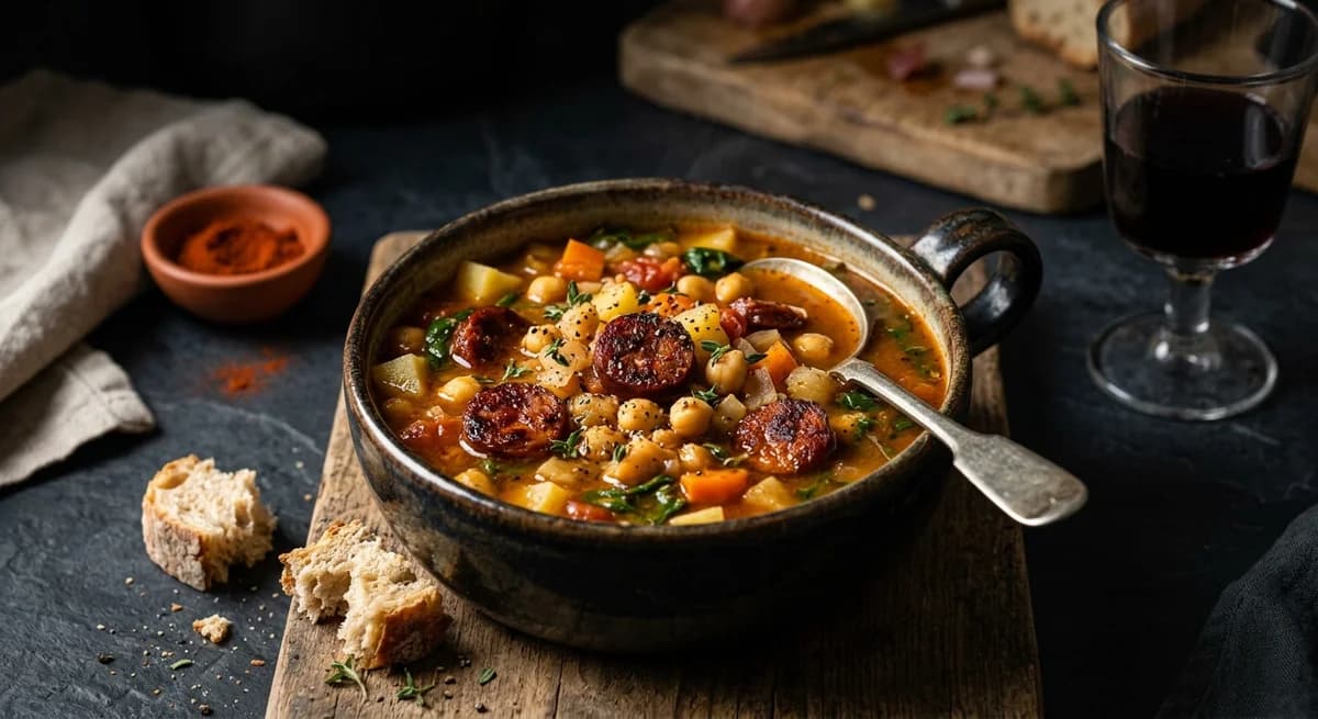 Smoky One-Pot Chorizo and Chickpea Soup Recipe
