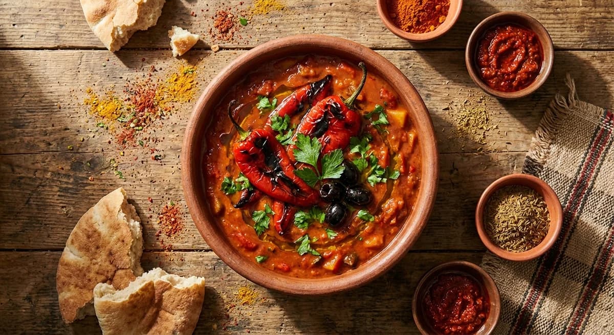 Smoky Red Pepper Chtitha Batata