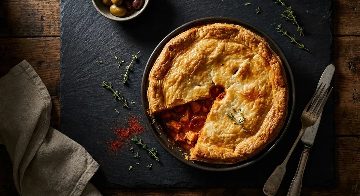 Spanish Chicken and Chorizo Pot Pie