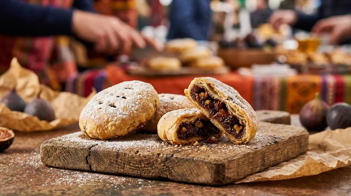 Spiced Fig and Walnut Eccles Cakes