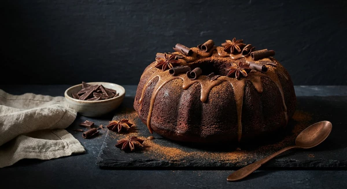 Spiced Mexican Hot Chocolate Bundt Cake
