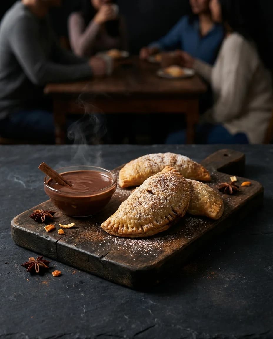 Spiced Mexican Hot Chocolate Empanadas