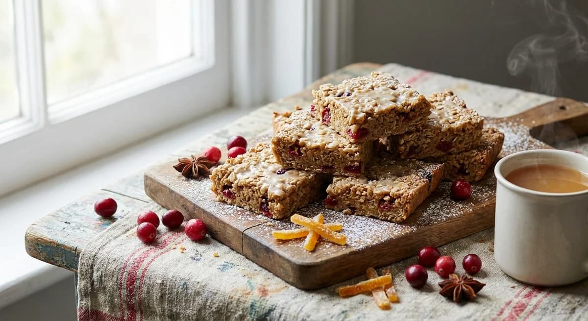 Spiced Orange and Cranberry Christmas Flapjacks