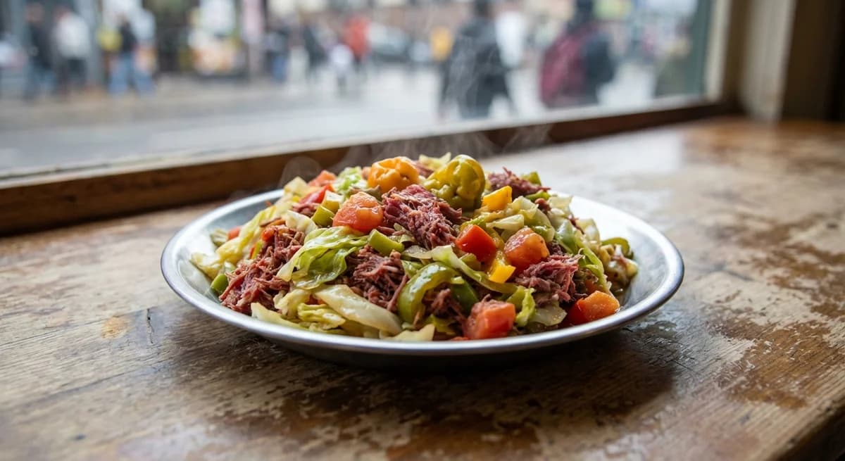 Spicy Jamaican Corned Beef and Cabbage Stir-Fry