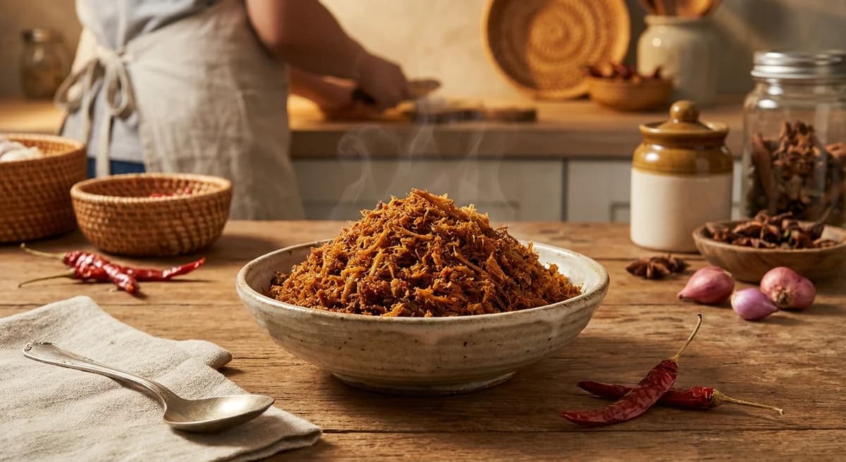 Spicy Manado Cakalang Abon Recipe