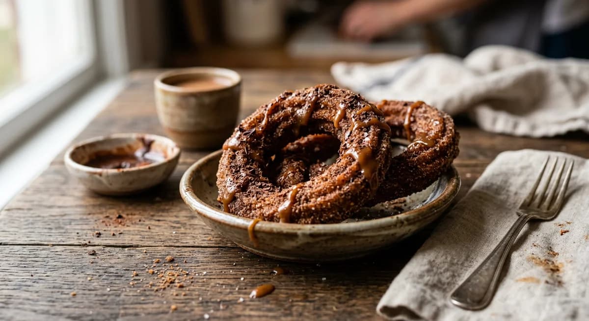 Spicy Mexican Chocolate Churros with Salted Caramel