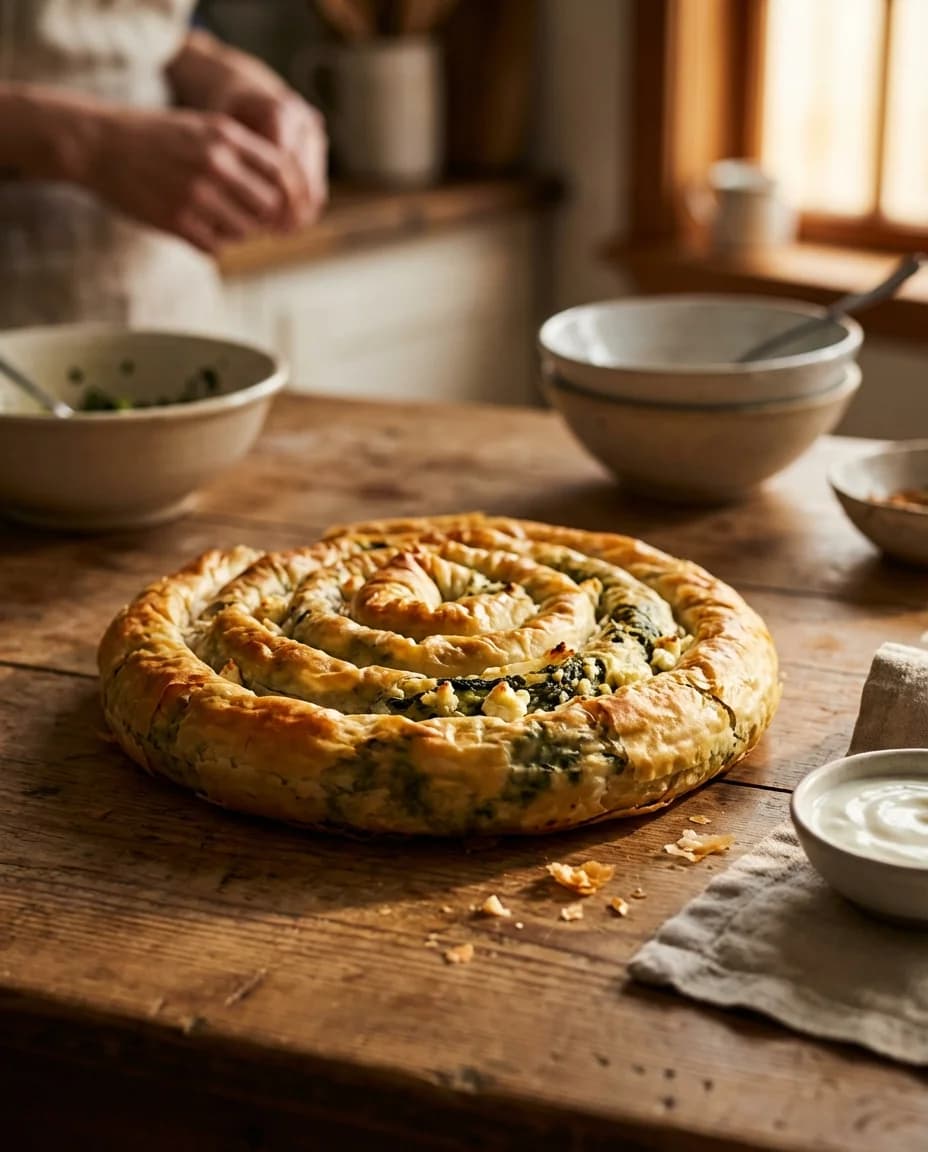 Spinach and Feta Spiral Burek