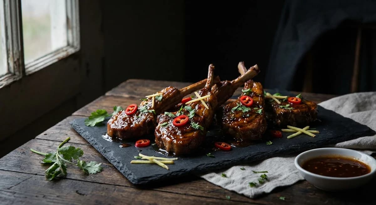 Sticky Thai Chili Ginger Lamb Chops
