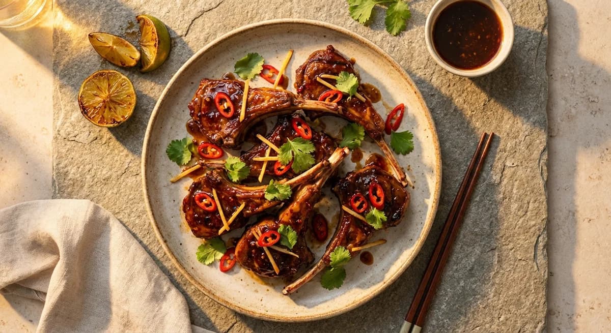 Sticky Thai-Style Chilli Ginger Lamb Chops