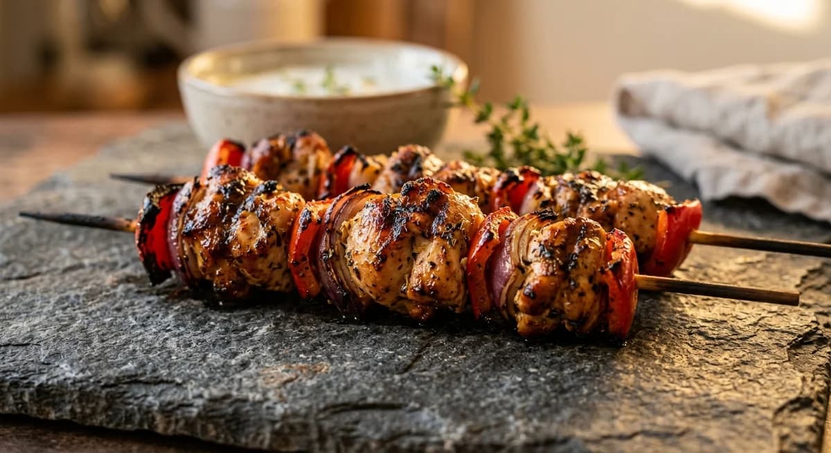 Tender Mediterranean Smoky Chicken Skewers Recipe