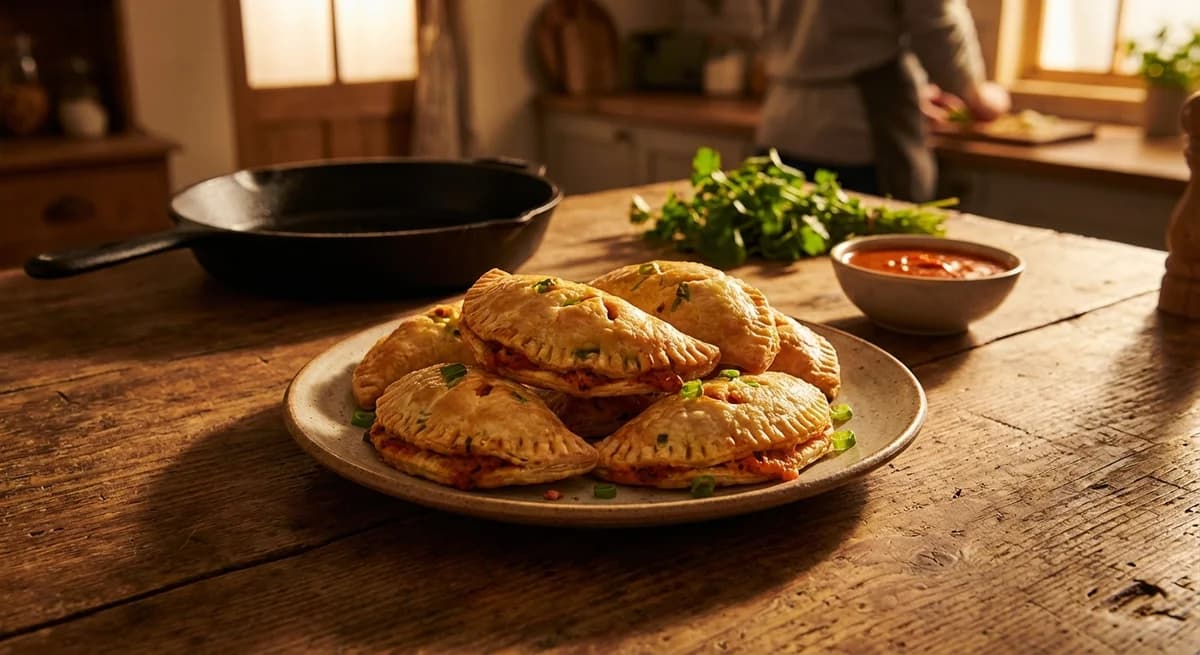 Thai Red Curry Prawn and Spring Onion Empanadas