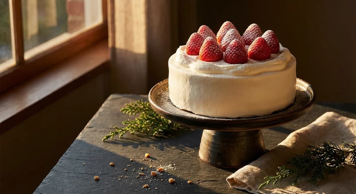 Tokyo-Style Strawberry Christmas Cake