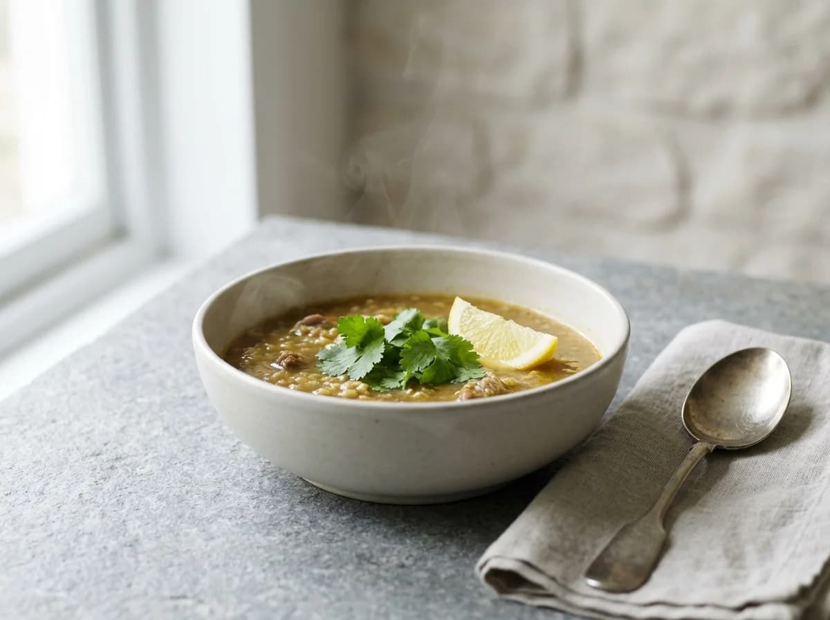 Traditional Algiers Lamb and Freekeh Chorba
