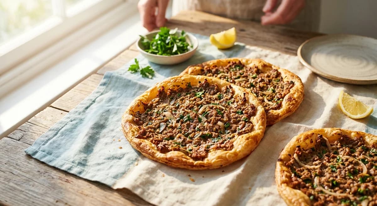 Traditional Crispy Lamb Lahmacun