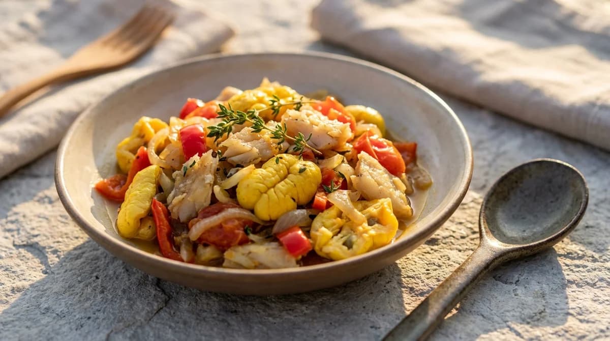 Traditional Jamaican Ackee and Saltfish Sauté
