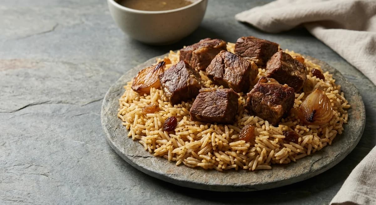 Traditional Smoked Oven-Roasted Beef Mandi