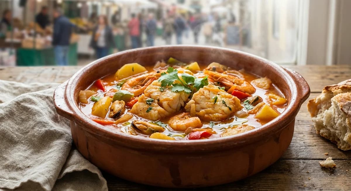 Traditional Style One-Pot Portuguese Fish Stew