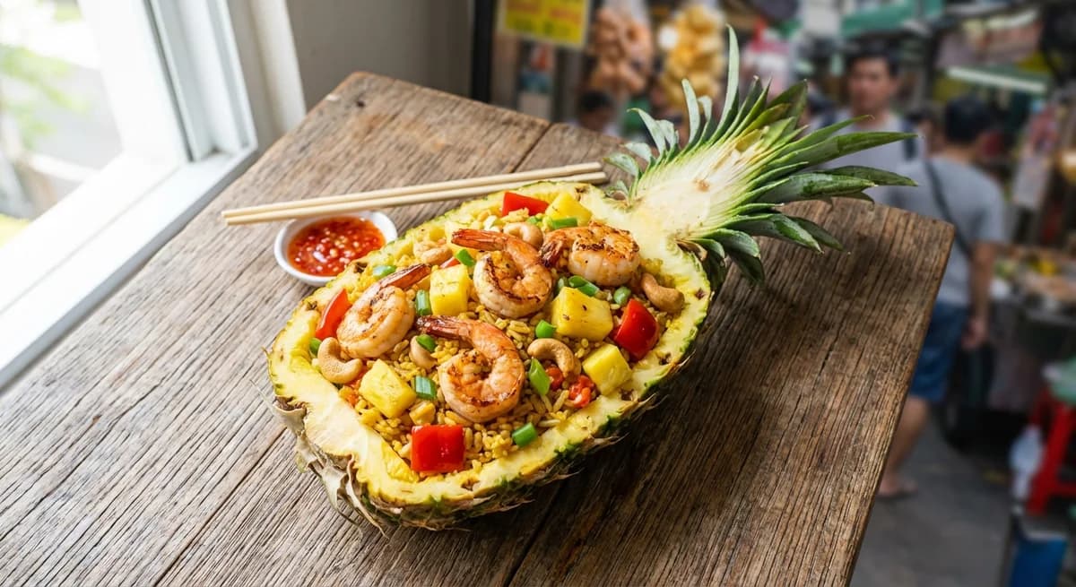 Tropical Pineapple Prawn Fried Rice