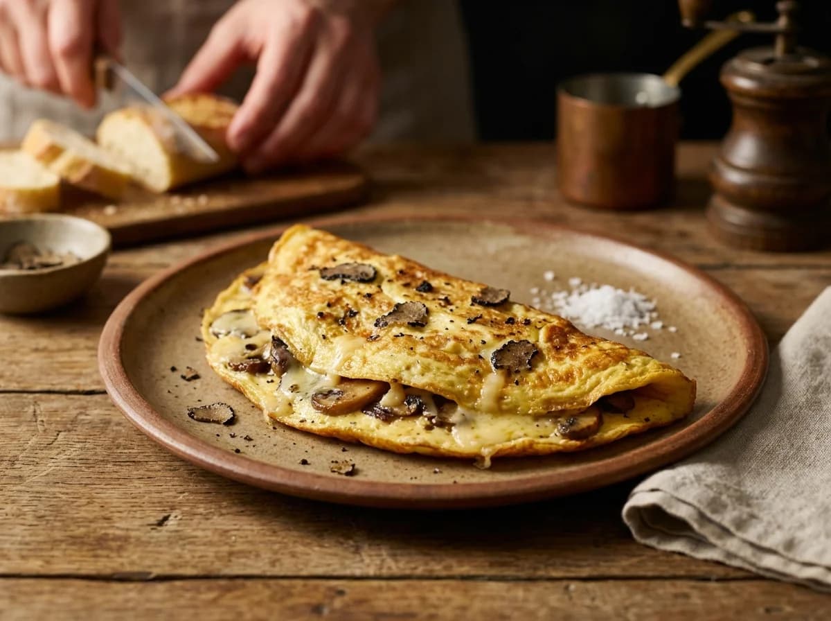 Truffled Mushroom and Gruyère French Omelette