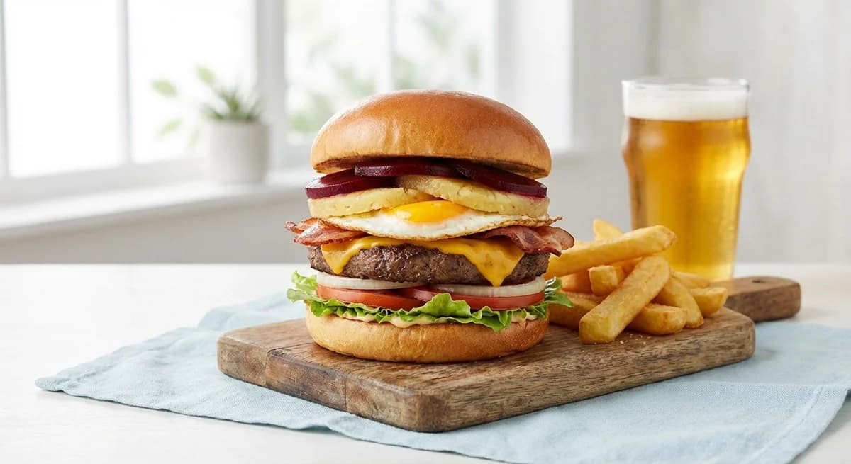 The Ultimate Aussie Works Burger