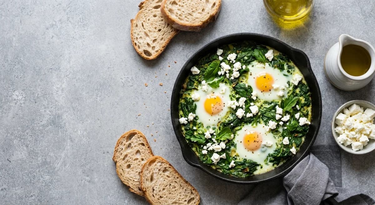 Vibrant Green Shakshuka with Spinach and Feta