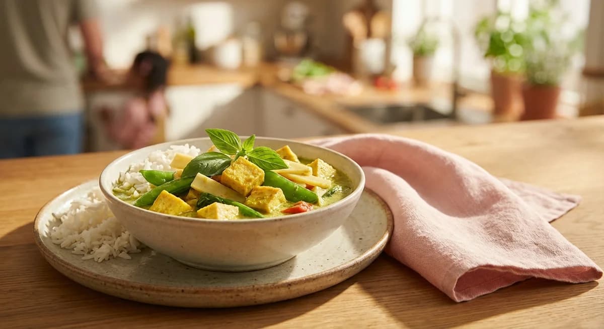 Vibrant Vegan Thai Green Curry with Tofu