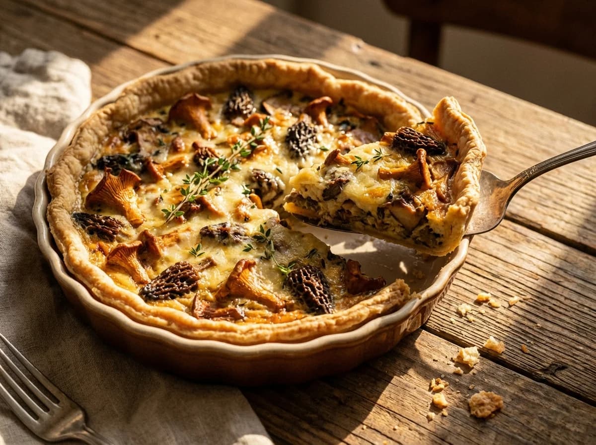 Wild Mushroom and Gruyère Quiche with Thyme