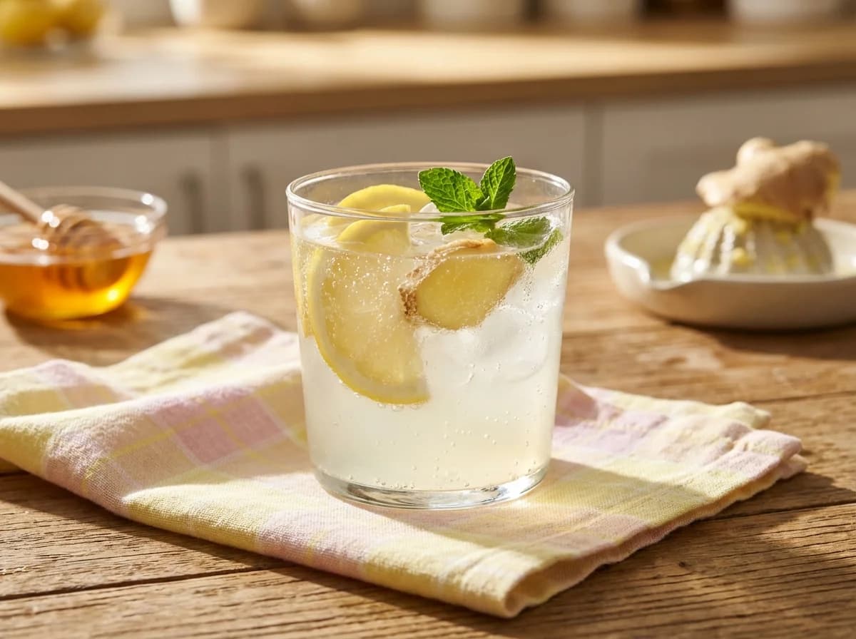 Zesty Ginger Honey Sparkling Lemonade Recipe