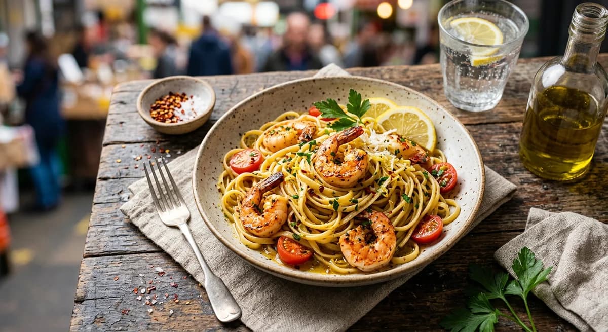 Zesty Lemon Chilli Prawn Linguine Recipe