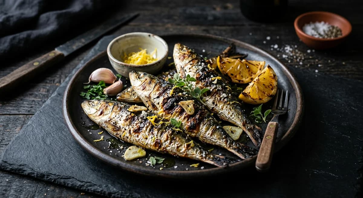 Zesty Lemon Garlic Grilled Portuguese Sardines Recipe
