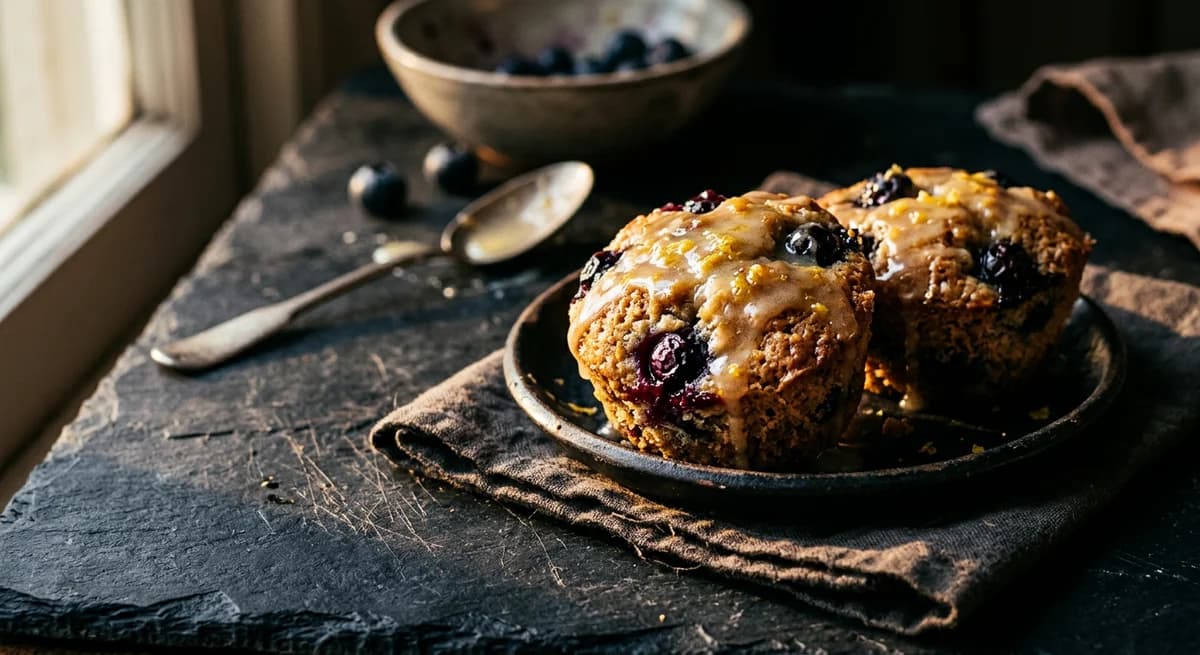 Zesty Lemon Glazed Gluten-Free Blueberry Friands Recipe