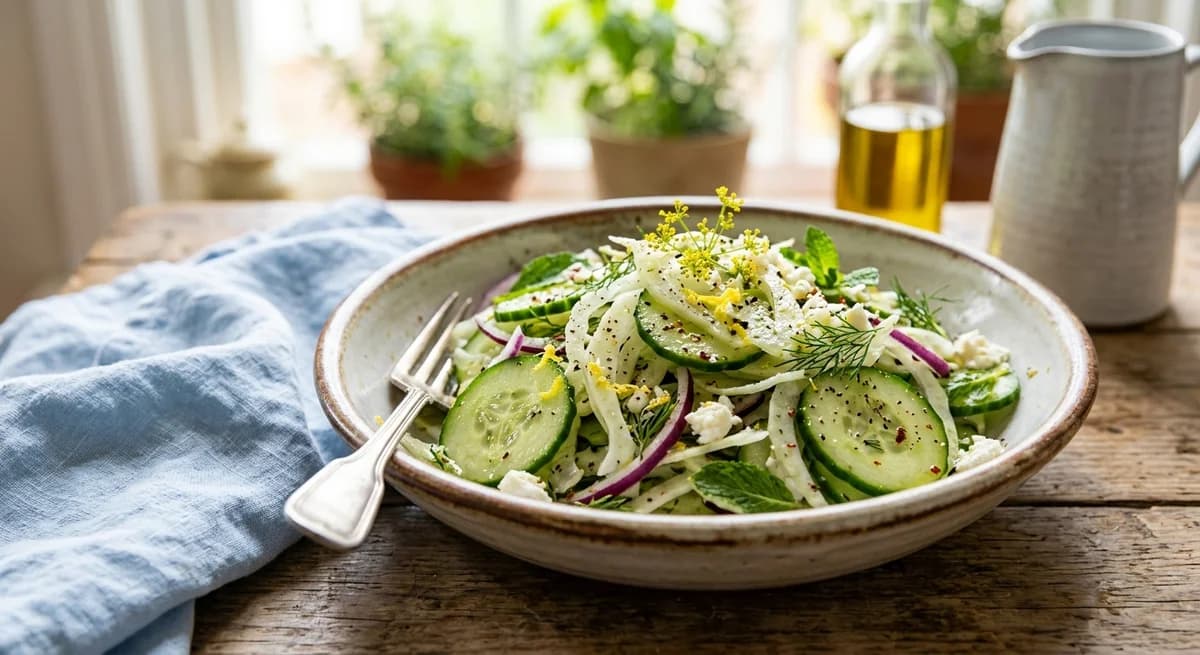 Zesty Mediterranean Cucumber & Fennel Salad Recipe