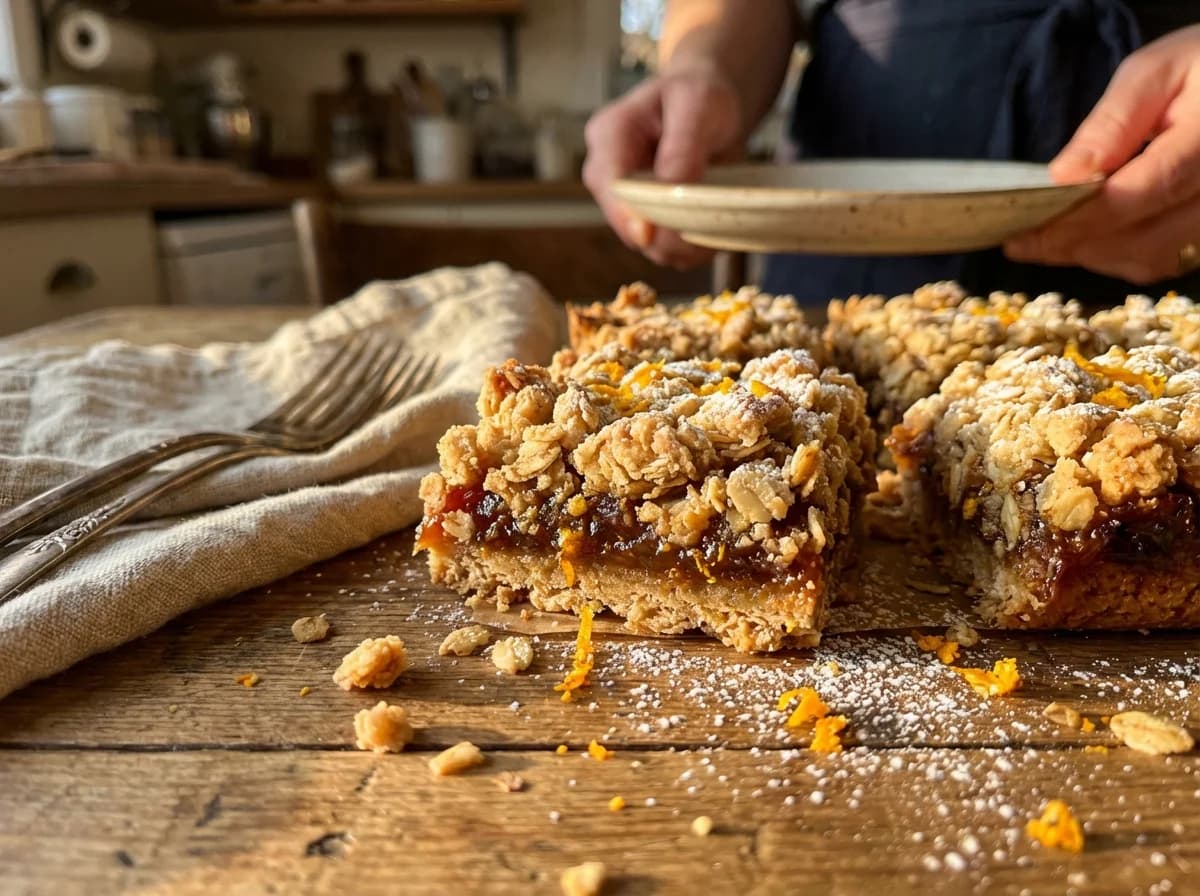 Zesty Orange Cardamom Date Squares