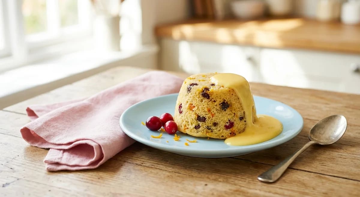 Zesty Orange and Cranberry Spotted Dick