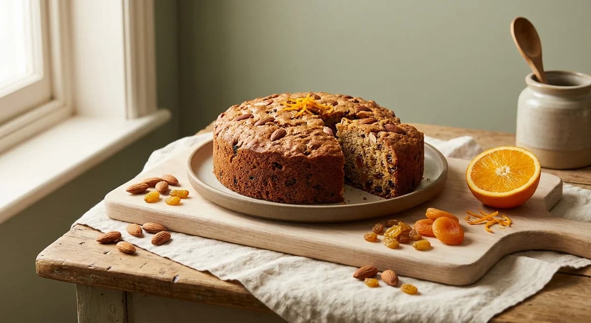 Buttery Dundee Cake with Orange Zest
