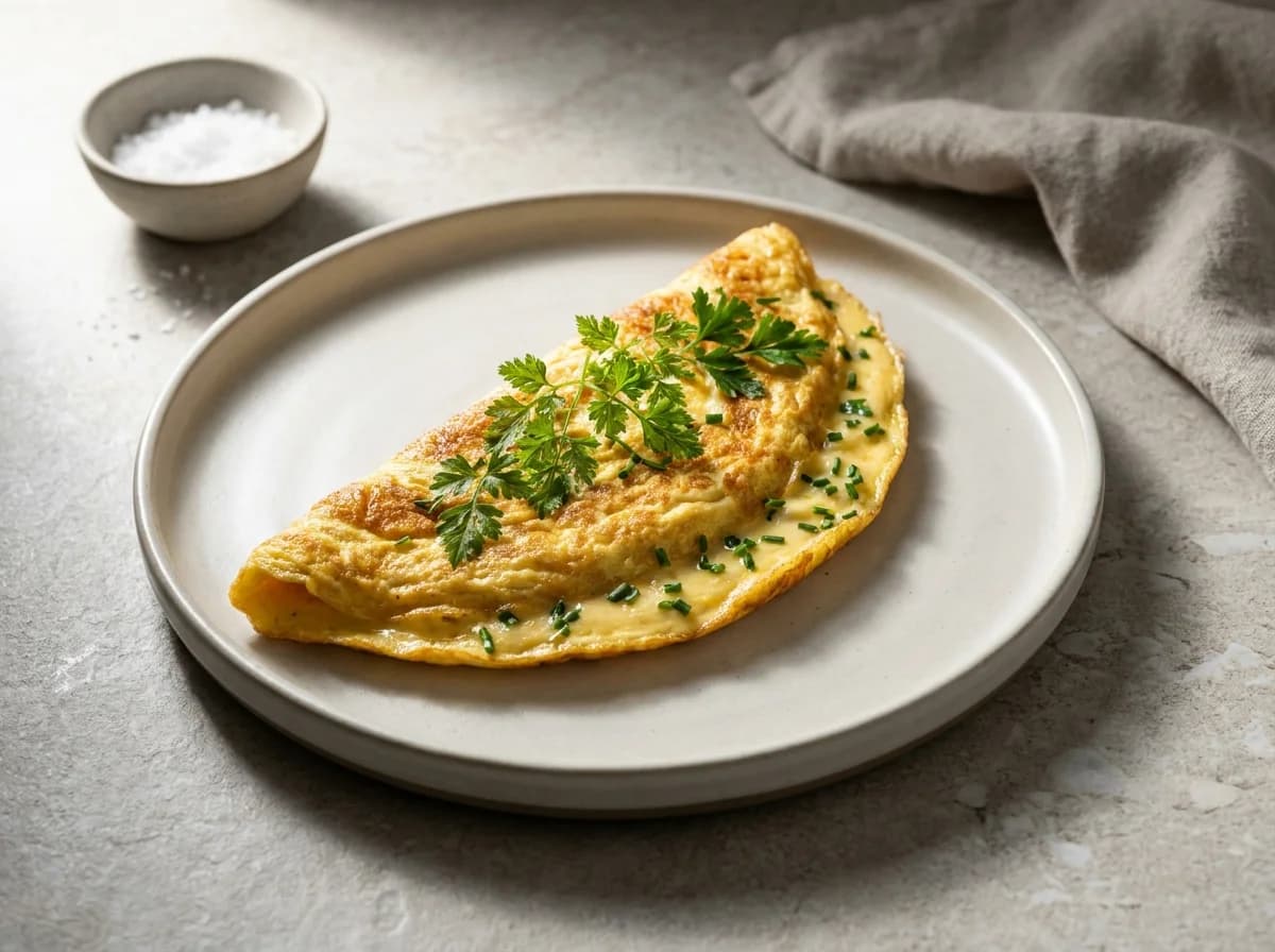 Buttery French Omelette with Fresh Herbs