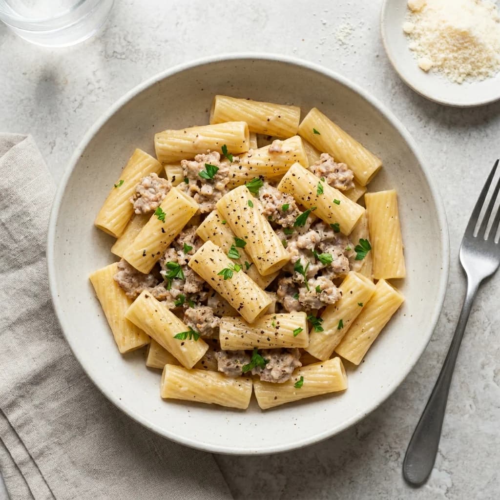 Creamy Rigatoni with Fennel Sausage Sauce Recipe