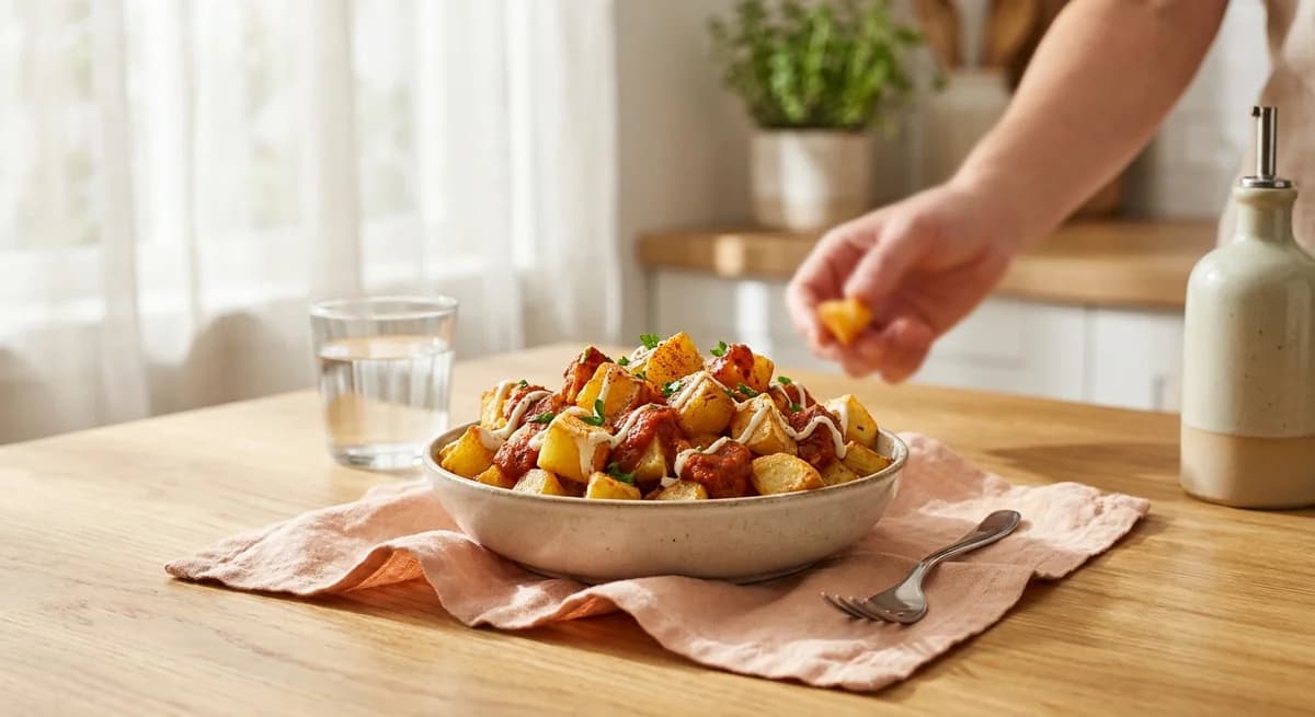 Crispy Air Fryer Patatas Bravas Recipe