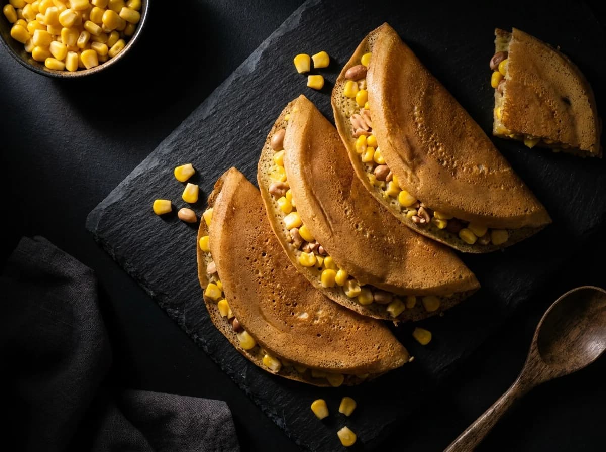 Crispy Apam Balik Recipe with Sweet Corn