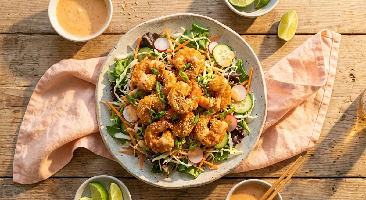Crispy Bang Bang Prawn Salad Recipe