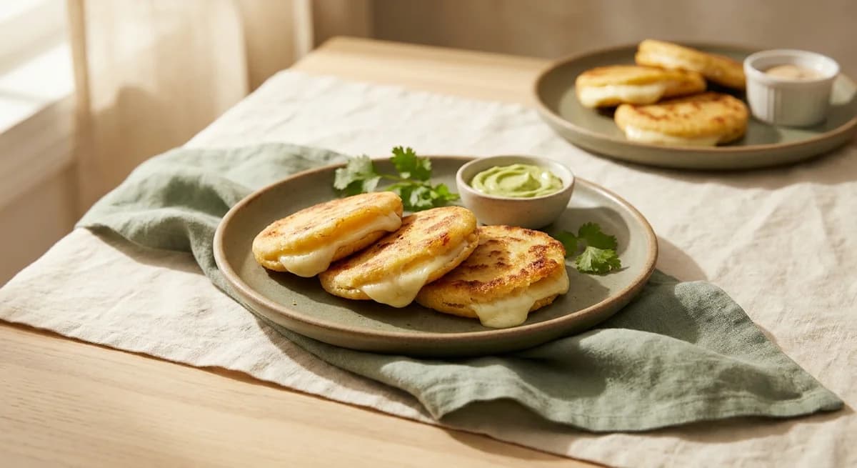 Crispy Cheese Stuffed Arepa Recipe