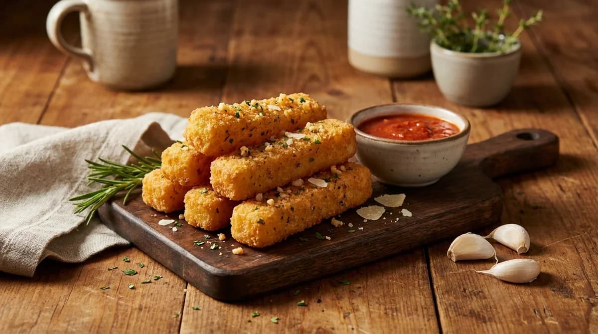 Crispy Garlic Herb Cheese Sticks Recipe