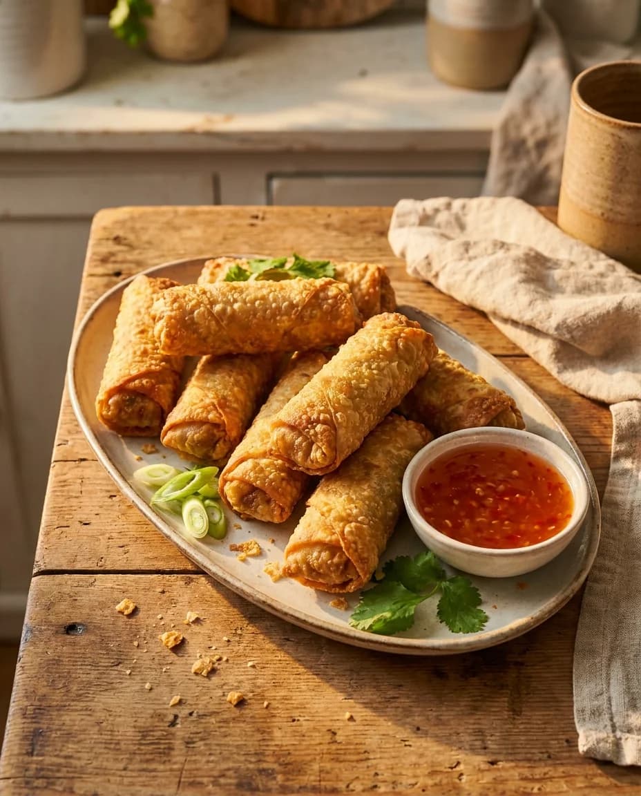 Crispy Pork and Vegetable Air Fryer Egg Rolls Recipe