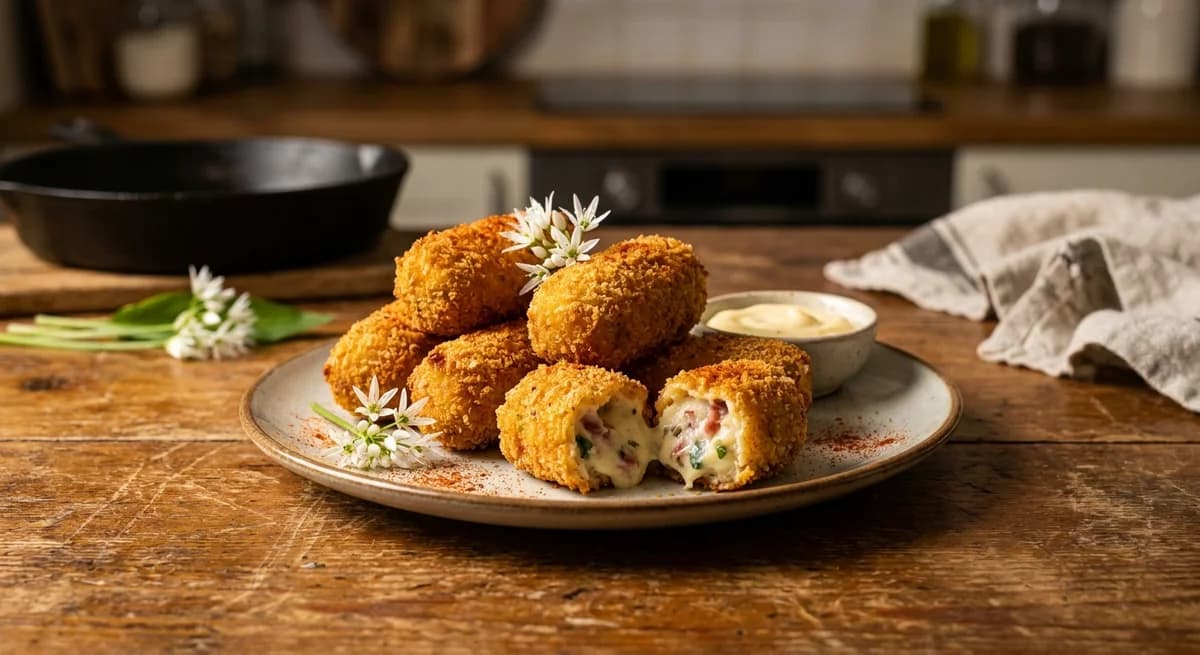 Crispy Spanish Jamon and Wild Garlic Croquetas