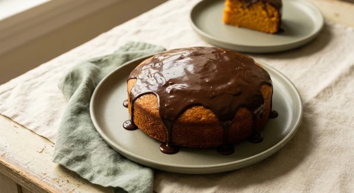 Easy Blender Brazilian Carrot Cake with Chocolate Glaze